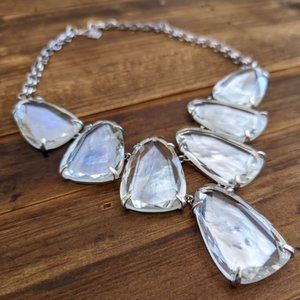 Kendra Scott Silver Harlow Statement Necklace in Crystal